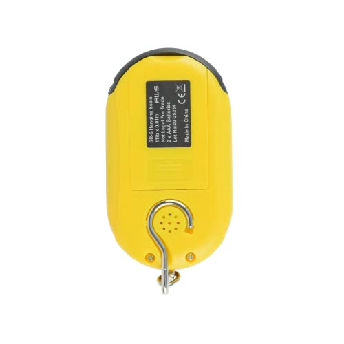 Industrial Precision Digital Hanging Scale, LCD Screen, Digital Weigh Scale Yellow, 11lb (AMW-SR-5) - American Weigh Scales