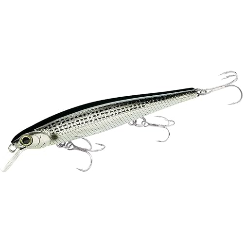 LUCKY CRAFT SW Slender Pointer 82MR S Saltwater Fishing Lures, Jerkbait Fishing Bait, 3.2", Bass Lures for Snook Redfish Trout, Fishing Gear and Accessories with Treble Hooks - color: 804 Spotted Shad - Konoshiro