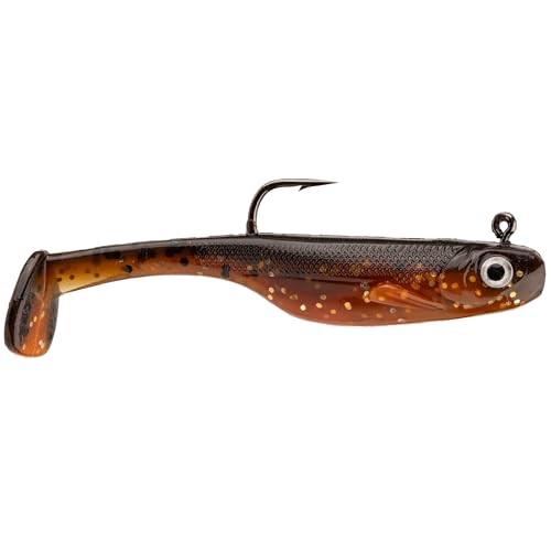 Strike King Homing Minnow Fishing Lure, Pre-Rigged Soft Plastic Swimbait, 3-Pack - color: Orange Bream, size: 2.5", 3/8oz