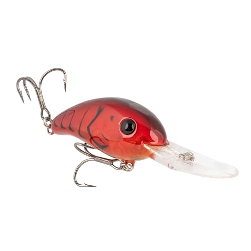 Strike King (HC3XDE-743) 3XD Elite Fishing Lure, Deep Diving Crankbait, 2-Inches, 7/16-Ounce, Unique Curved Bill, Dives to 10-Feet, Rattle Chambers, Size 4 Mustad Triple Grip Hooks, Rosie
