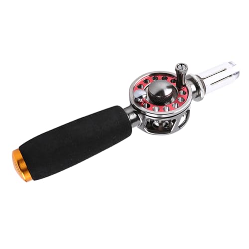 BESPORTBLE Automatic Fishing Line Spooler Machine, Portable Reel Winder Tool for Spinning, Baitcasting, and Low-Profile Reels, Adjustable Magnetic Knob and Star Shape Spanner, Black Metal