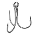 PATIKIL Treble Fish Hooks, Carbon Steel Sharp Round Bend Hook Triple Barbed Hook for Freshwater Saltwater - color: Black, size: 32mm/1.26"
