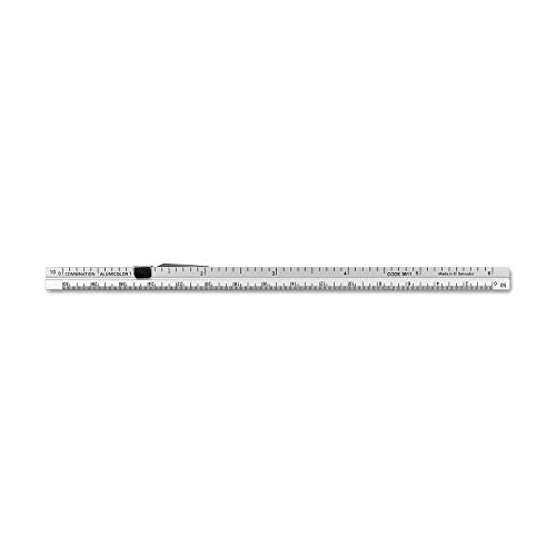 Alumicolor 3611-1 Aluminum Combination Pocket Scale With Clip, 6IN, Silver - color: Silver, size: 6 Inch, style: Combination With Clip