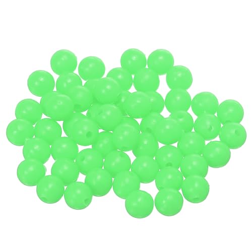 Fishing Beads Glow Hard Plastic Fishing Bait Eggs Lure Rigs Accessories, Fit for Saltwater Freshwater - Round - color: Green, size: 8 mm