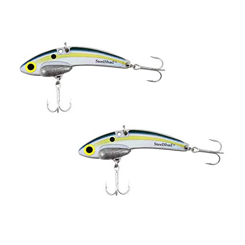 SteelShad - Mini Series (1/4 oz) - 2 Pack - Lipless Crankbait for Freshwater Fishing - Perfect for Ice Fishing, Pan Fishing, Crappie, Walleye and Bass - color: Sexy Shad