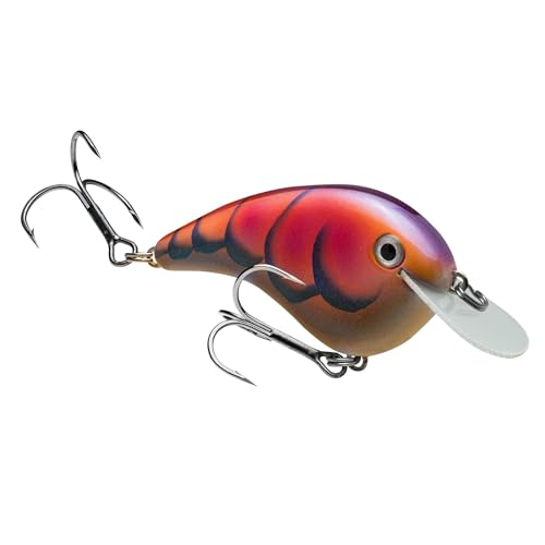 Strike King Chick Magnet Jr. Crankbait Fishing Lure, 1/4 oz, Dives 4-6 Feet, Premium Hooks - color: Blue Rock Craw