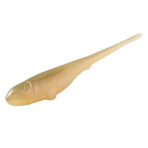 YUM Sniper Shad Soft Plastic – Realistic Minnow Bass Fishing Lure, Jig Head & Underspin Trailer, 3” 4” 5” Sizes, Multiple Colors - color: Pro Green Pearl, size: 4"