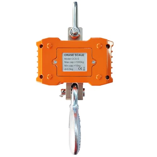 Hyindoor Digital Hanging Scale - 1000kg/2200lb Industrial Heavy Duty Crane Scale, Smart, High Accuracy Electronic - size: S-1000kg/2200lb