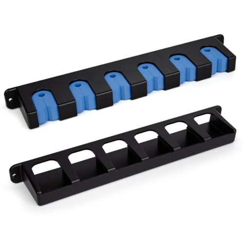 Axlksia Fishing Rod Holder Wall Mount, 1 Pair Fishing Pole Holders for Garage, Boats, 6 Fishing Rod Storage Racks (Vertical Blue) - color: Vertical Blue