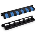 Axlksia Fishing Rod Holder Wall Mount, 1 Pair Fishing Pole Holders for Garage, Boats, 6 Fishing Rod Storage Racks (Vertical Blue) - color: Vertical Blue