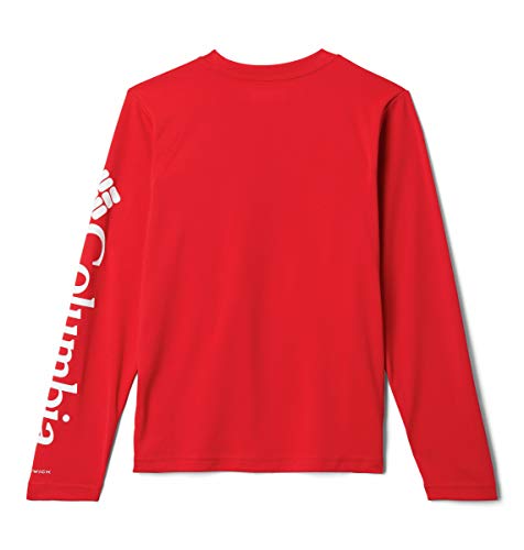 Columbia Kids CLG Terminal Tackle™ Long Sleeve Shirt (Little Kids/Big Kids) - color: Uga - Bright Red/White, size: XX-Small