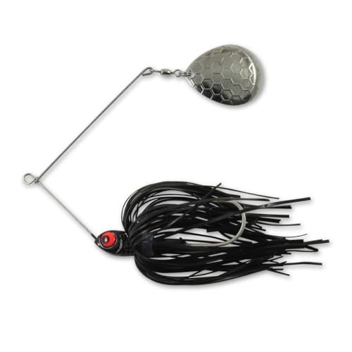 Northland Fishing Tackle Reed Runner Single Spin - Premium Spinner Baits for Freshwater - Assorted Lures for Bass, Pike, and Musky in 15 Colors & 3 Sizes - color: Bullhead, size: 1/4 Oz