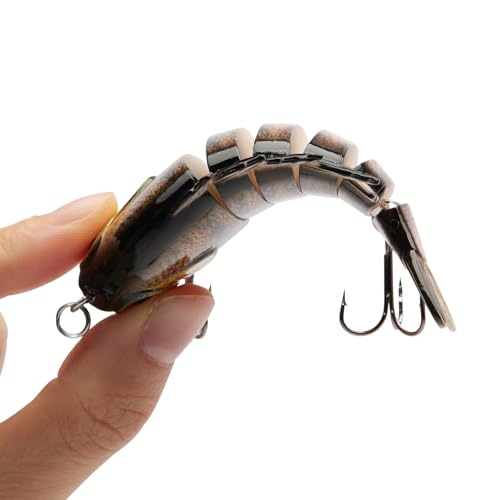 BASSDASH SwimPanfish Multi Jointed Panfish Bluegill Swimbaits Hard Topwater Bass Lures Fishing Lure Crank Saltwater 3.5in/0.85oz - color: Pink Bluegill