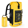 Waterproof Backpack Dry Bag with bungee cord and small waterproof Bag Yellow - color: Yellow, style: Dry Bag + Small Bag