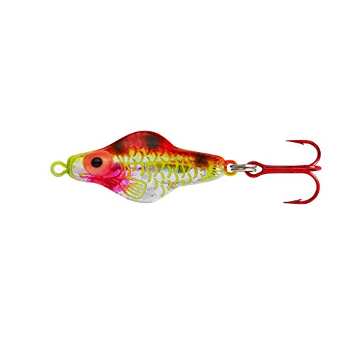 Lindy Rattl'N Flyer Spoon Hybrid Ice Fishing Lure Jigging Spoon - color: Perch, size: 1/8 oz