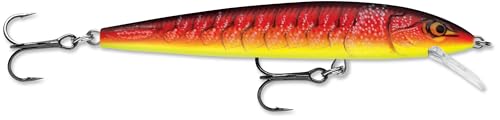 Rapala Husky Jerk Jerkbait – Suspending Hard Bait | Bass Walleye and Pike Fishing Lure, Twitch and Pause Action - color: Redfire Crawdad, size: Body Length: 2-1/2"