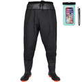 Fishing Waders for Men Women, Nylon/PVC Waterproof Bootfoot Waders, Waist Wader Pants Fishing Waders with Boots
