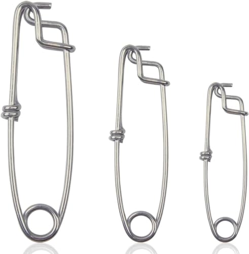 Longline Fishing Snap Clips 6PCS Stainless Steel Strong Long Line Clips Branch Hanger Floatline Tuna Clips Fishing Tackle Connector 4in 5in 6in - size: 5inch-6pcs