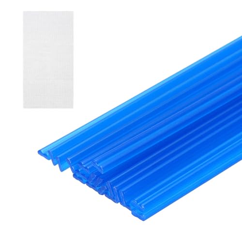 MECCANIXITY 10pcs Plastic Welding Rods, 8 Inch PP Welding Repair Strips Welder Rods with Reinforcing Mesh for Car Bumpers, Kayak Repair, Plastic Welder, Blue - color: Blue, size: 20cm