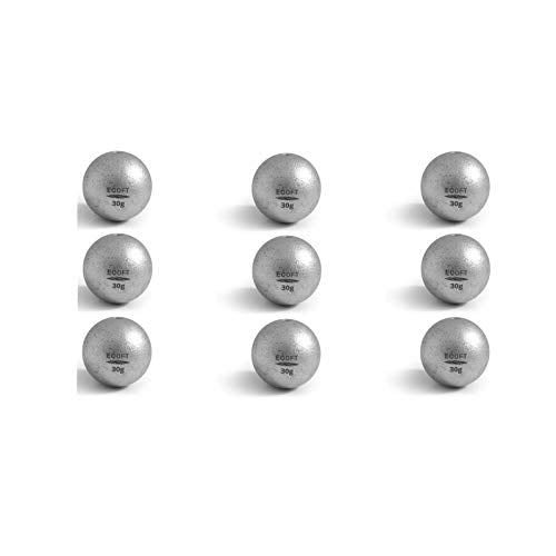 Lead Free Fishing Weights Sinkers 10g-200g Coated Egg Sinkers Weights Oval Shape Assorted Sizes Bag and Fishing Weights Assortment Box Non-Lead Fishing Weights Saltwater Freshwater - style: 30g(1.05oz)-9pcs