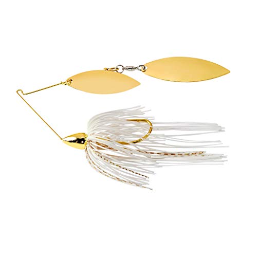 WAR EAGLE CUSTOM LURES Gold Frame Double Willow - color: White Gold, size: 1/4 oz.