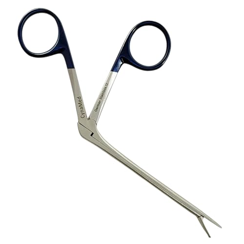 New German Hartman Alligator Micro Forceps 3.5 Inches Serrated Blue Rings Ent Instruments Cynamed