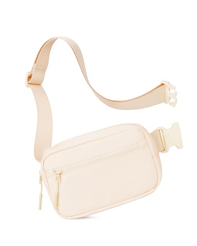 CHOLISS Small Sling Bag for Women and Men, Crossbody Bags Trendy Fanny Packs Chest Bag with Extended Strap - color: B02 Light Peach
