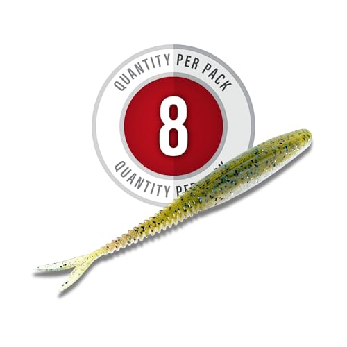 Strike King Mach Skooler Fishing Lure, Soft Plastic Jerkbait, Heavily Salted, Sleek Design, Erratic Action - color: Royal Gill, size: 5"