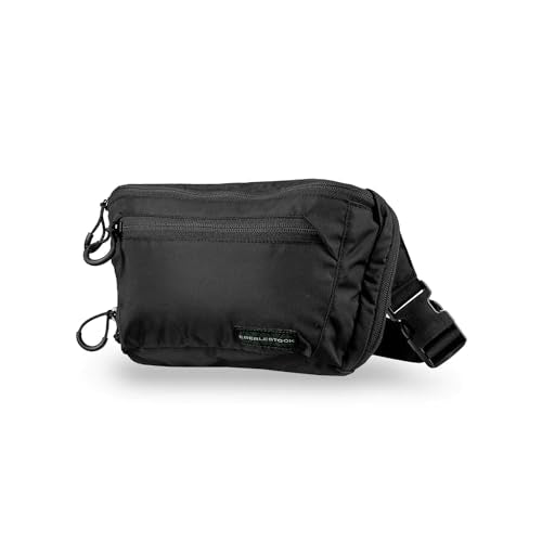 Eberlestock Bando Bag - Tactical Men's Fanny Pack w/Adjustable Waist Belt, Zippered Pockets, Compact Lightweight Belt Bag - color: Black, size: X-Large
