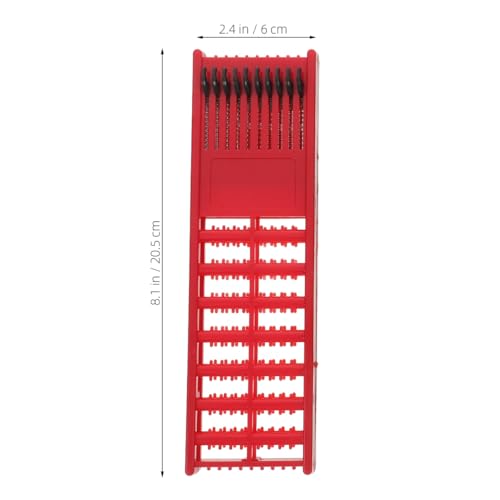 HANABASS Fishing Line Holder and Hook Organizer with Spring-Loaded Leader Holder Compact Lightweight Plastic Design for Secure Fishing Line Storage 8.07X2.36X0.59In