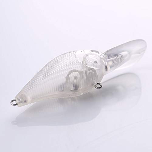 25pcs Fishing Crankbait Blanks,Unpainted Fishing Lures Blank Minnow Crankbaits Hard Bait Bodies Set 9cm 10.9g