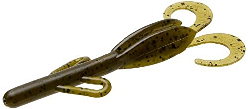 Zoom Bait Baby Brush Hog Bait-Pack of 12 - color: Green Pumpkin