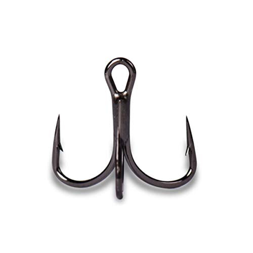 Mustad KVD Elite Triple Grip Treble 2X Short 1X Strong - color: Black Nickel, size: Size 4 (Pack of 6)