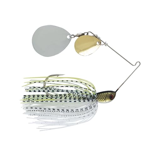 Luck E Strike Jimmy Houston Legends Spinner Bait with Colorado Blades (1/2 Ounce Spinnerbait) 5/0 Hook - color: SX Shad