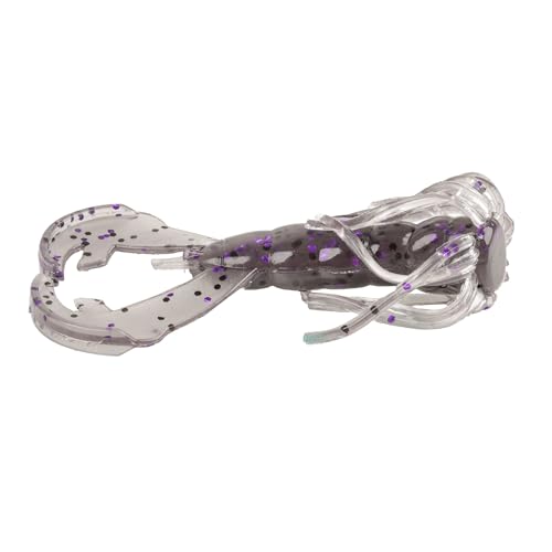 Strike King Rage Luau Craw Soft Bait - color: 875 - Smoke Purple with Black Flake