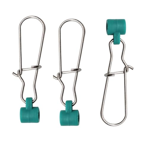 10/20/30/40pcs Fishing Weights Slides with Duo Lock Snaps,Large and Heavy Saltwater Sinker Weights Connector for Braided Line,Catfish Rig,Fishing - size: 30 Pieces
