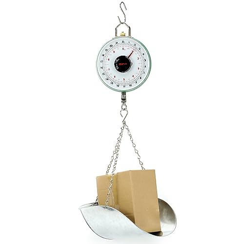 Tada Scale Scoop/Chain with Basket, 22 lbs Load Capacity | Heavy-Duty, Ideal for Farm , Fishing , Indoor and Outdoor Use