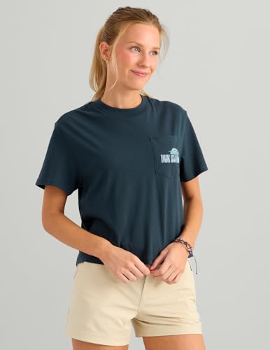 HUK Womens Short Sleeve Performance Tee, Fishing T-Shirt for Women - color: Huk Local - Sea Storm, size: X-Small