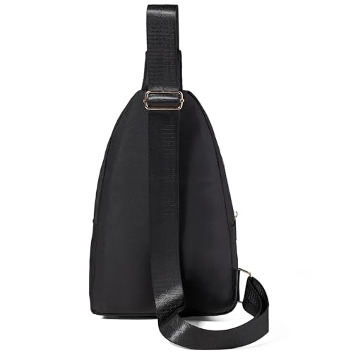 Banelu Small Sling Bag Crossbody Sling Backpack for Women Trendy, Small Crossbody Purse Cross Body Bag for Hiking Traveling - color: O Black