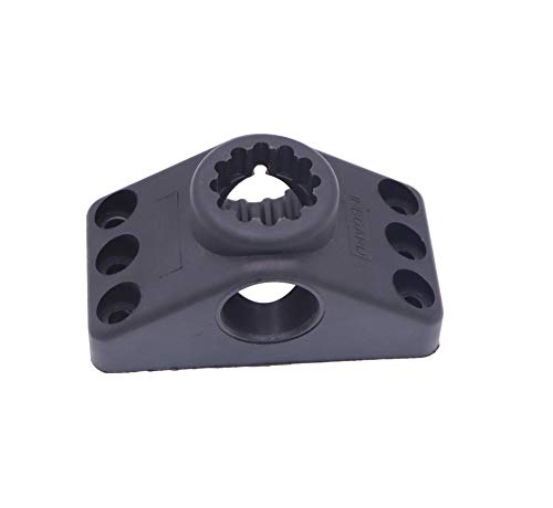 METER STAR Baitcaster/Fishing Rod Holder Spinning Rod Holder Black with 360-degree Adjustment Kayak Fishing Boat Power Lock Rod Holder and M6 304 Screws and Install Tools