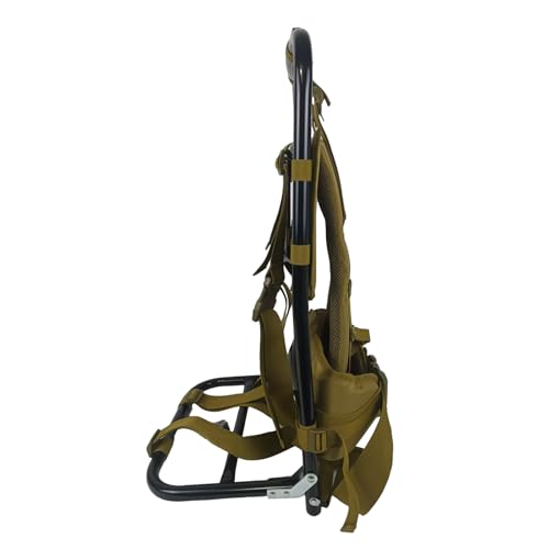 Foldable Aluminum Hunting Pack Frame, Lightweight External Frame Hiking Backpacks, Alice Pack, Hunting Backpack Frame for Travel, Outdoor, Khaki - color: Khaki