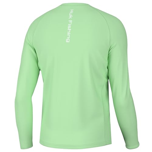 HUK Men's Pursuit Vented Long Sleeve Fishing Shirt (+30 UPF) - color: Patina, size: X-Large