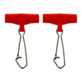 Fishing Line Sinker Slides,40 Pack Duo Lock Snaps Fishing Line Slider Sinker Weight Connectors Saltwater Freshwater - color: L Red Hook Snap