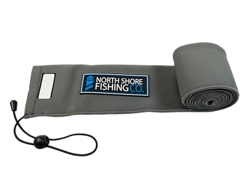 Premium Neoprene Fishing Rod Sleeve – Floating, Puncture Resistant, Labeled Protective Sock for Casting, Spinning, Trolling Fishing Rods - color: Grey, size: 60", style: Casting/Trolling
