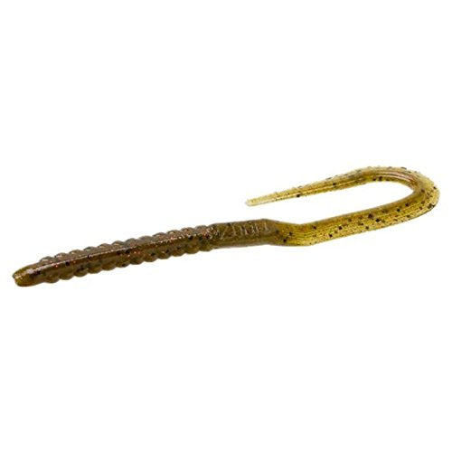 Zoom U Tail Worm-Pack of 20 - color: Green Pumpkin Red