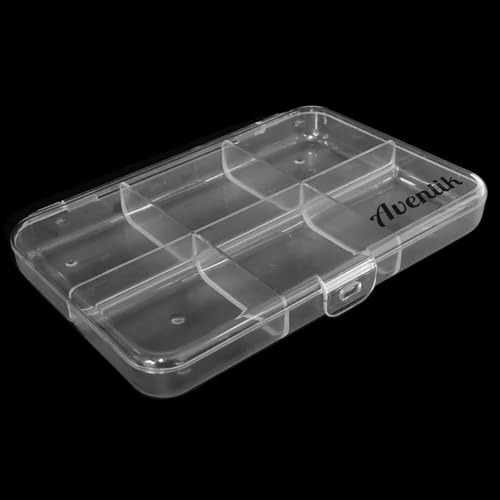 Aventik Super Transparent Super Strong Polycarbonate Fly Fishing Fly Box Four Different Multi-compartment Options Great Pocket Size 7.52X5.24X1.08inch Fishing Tackle Box Fishing Hook Box (6CS) - color: 6CS