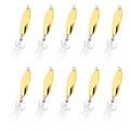 PATIKIL Fishing Spoons, Fishing Lures Casting Spoon Treble Hooks Jigs Hard Metal Spinner Baits - color: Gold Tone, size: 1/2 oz