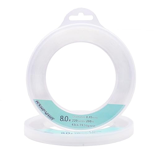 HSHFAMIIY Clear Fishing Line 656ft (200m) Strong 0.45mm Nylon Monofilament Cord, Balloon Hanging String, Durable & Tangle Free Spool, Perfect for Party Decorations, Jewelry Making, Beading & Crafts