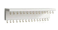 SANY DAYO HOME Jewelry Organizer with 30 Hooks and Cosmetics Shelf, 15 x 3 x 4 inches Wall Mounted Rustic Pine Wood Holder for Necklaces and Bracelets, Suitable for Kids and Adults (Retro White) - color: 30 Hooks Retro White