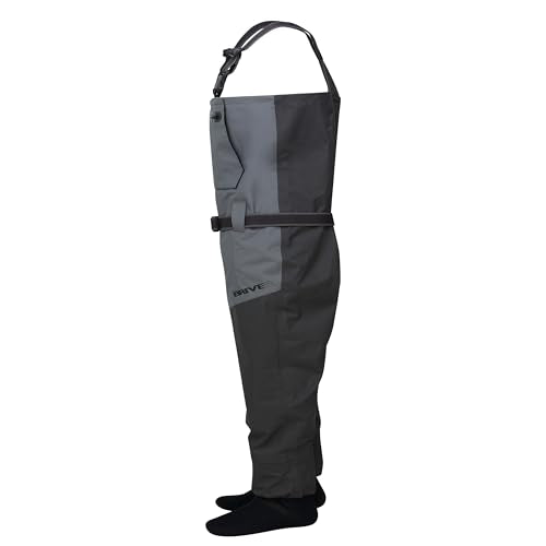 BRIVER MAX COMFORT Breathable Waterproof Chest StockingFoot Stout Wader for Fishing, Hunting, Kayaking - size: Large Big